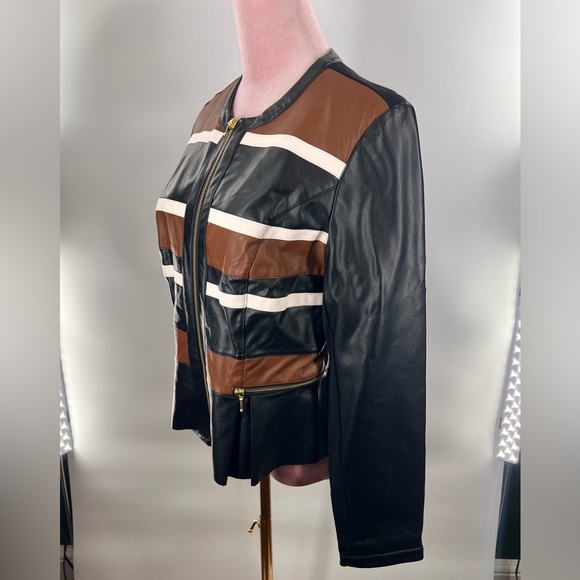 EUC INC Striped Leather Jacket - Picture 4 of 9